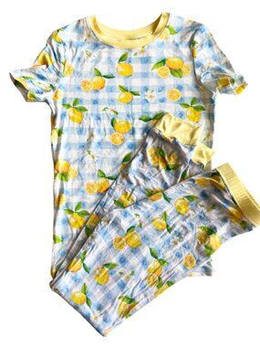 Entire Closet $5! Pat Pat Bamboo Kids Lemon Pjs Pajamas Set Patpat - Size 11